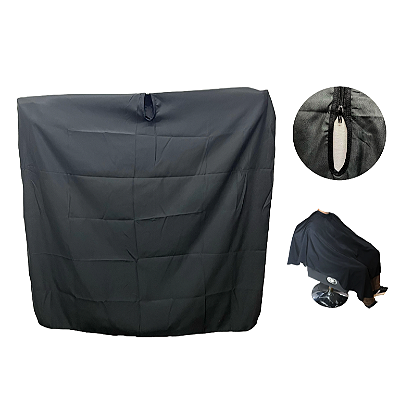 Capa para barbeiro microfibra Preto