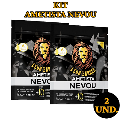kit 2 und Pó Descolorante AMETISTA 300G - LEON BARBER