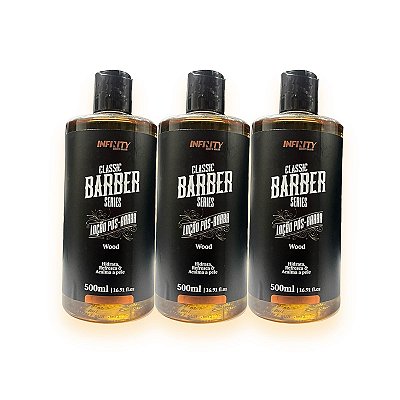 Kit Loção Pós Barba 500ml INFINITY LOOKS HAIR Wood 3 unidades