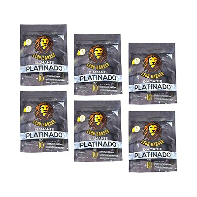 KIT Pó Descolorante Platinado 300G - LEON BARBER (6 unidades)