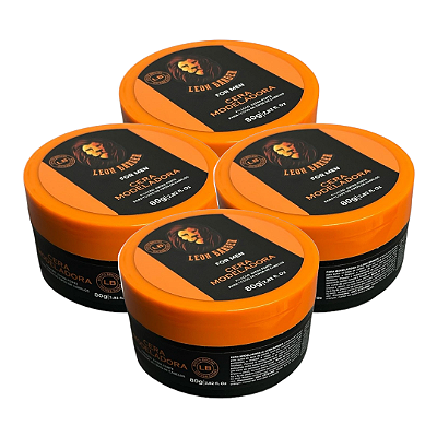Kit Cera Modeladora para cabelo fixação extra forte Leon Barber 80g - 4 unidades
