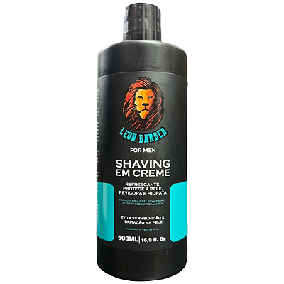 Shaving Creme para Barbear 500ml Leon Barber