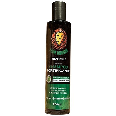 Shampoo para Cabelo e Barba Fortificante Men Care Leon Barber 250ml