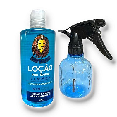 Kit Loção Pós Barba Men Care Leon Barber 500ml + Pulverizador 250ml