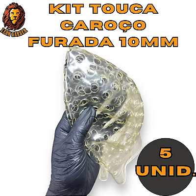 Kit 5 und Touca Caroço furada 10mm para Reflexos Siliconada Leon Barber Tamanho P