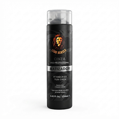 Matizador para cabelo Cinza Ativador Tom Cinza 250ml Leon Barber