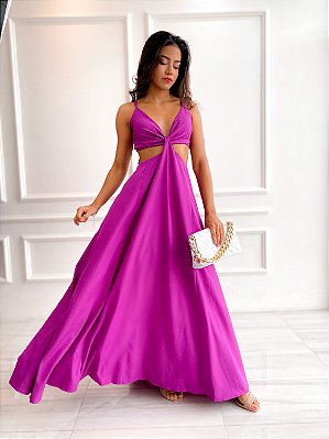 Vestido Mara - Roxo Dáhlia