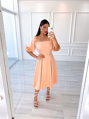 Vestido Heloisa - Salmão