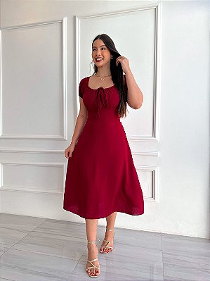 Vestido Bianca - Vinho