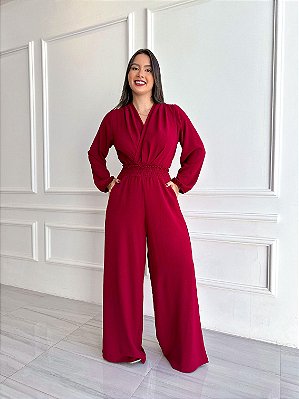 Calça Pantalona Nina - Vinho