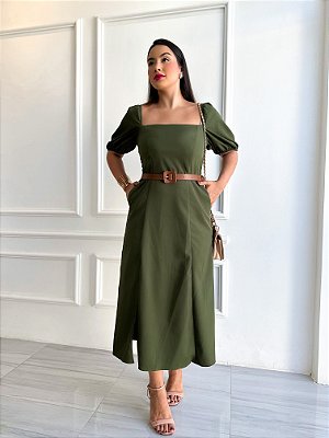 Vestido Odete - Militar