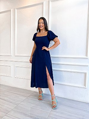 Vestido Odete - Marinho