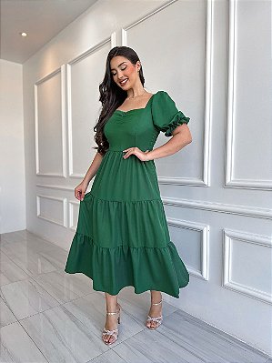 Vestido Midi Tereza - Militar