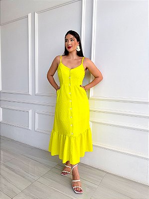 Vestido Júlia - Amarelo Lima