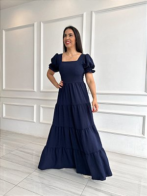 Vestido Giovana - Marinho
