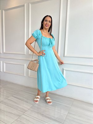 Vestido Bianca - Azul Tiffany