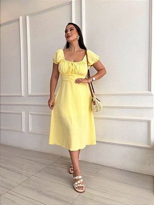 Vestido Bianca - Amarelo Candy