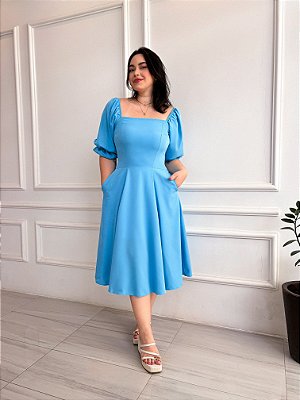 Vestido Heloisa - Azul Céu