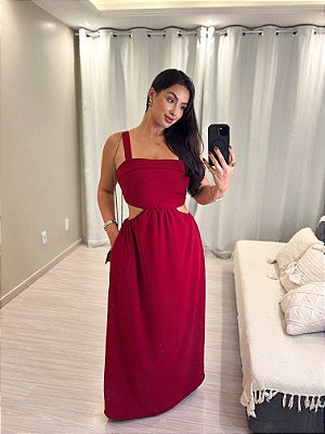 Vestido Ariane - Vinho
