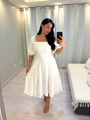 Vestido Heloisa - Marfim