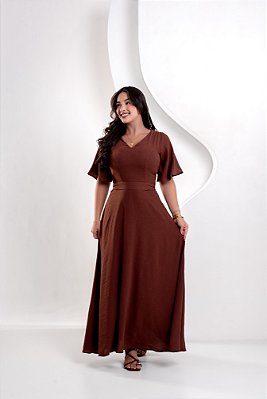 Vestido Catarina - Marrom