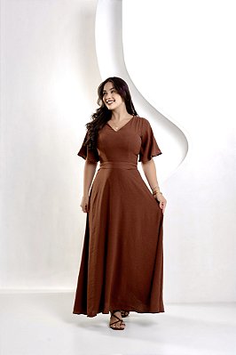 Vestido Catarina - Marrom
