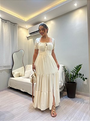 Vestido Alessandra - Tapioca