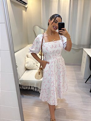 Vestido Heloisa - Estampado Laço