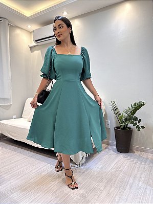 Vestido Heloisa - Verde Bandeira