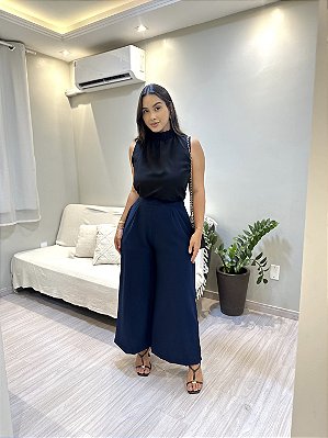 Calça Pantacourt Milena - Marinho