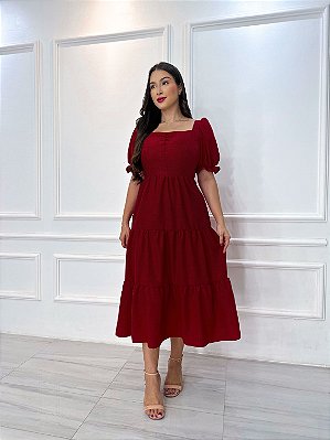 Vestido Tereza - Vinho