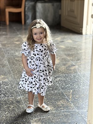 Vestido Helô - Liberty Branco Off