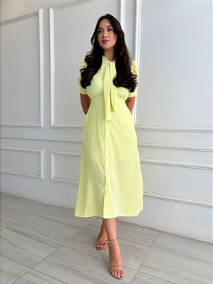 Vestido Chemise Sofia - Amarelo Candy