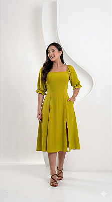 Vestido Heloisa - Pistache