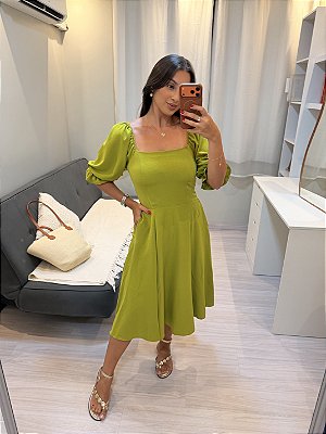 Vestido Heloisa - Pistache