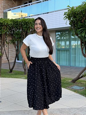 Saia Maria - Preto Poá