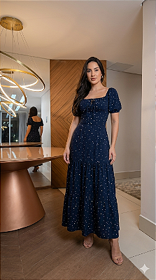 Vestido Alessandra - Poá Marinho