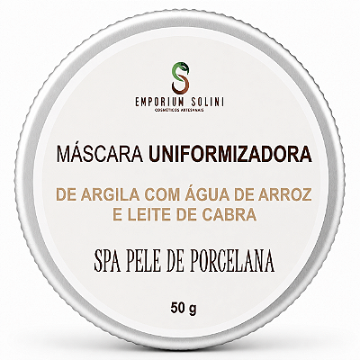 Máscara Facial de Argila Água de Arroz Pele Uniforme Macia e Radiante