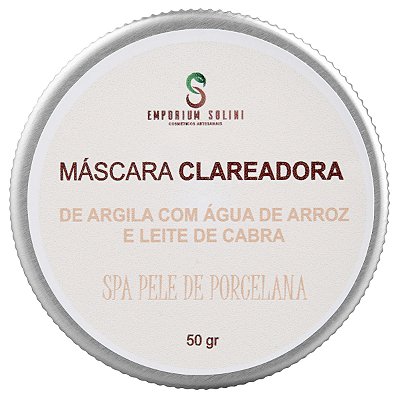 Máscara Clareadora Argila Branca Natural