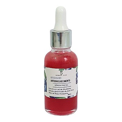 Serum Facial Antioxidante de Blueberry com Oleo Rosa Mosqueta