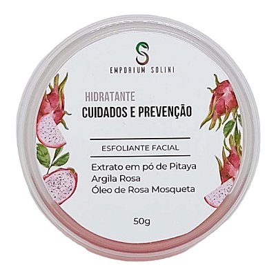 Esfoliante Facial de Pitaya com Aloe Vera e Óleo de Rosa Mosqueta