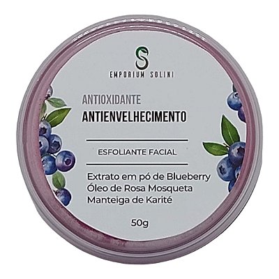Esfoliante Facial Antioxidante de Blueberry com Óleo de Rosa Mosqueta