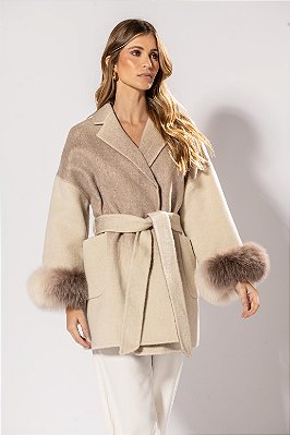 Sobretudo Cashmere Bicolor