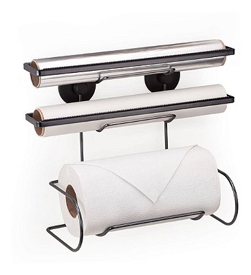 Cook Home Suporte Organizador 3 Rolos Bancada Ou Parede