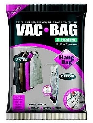Saco Com Cabide Armazenagem 70x120 Vac Bag Hang Bag Ordene