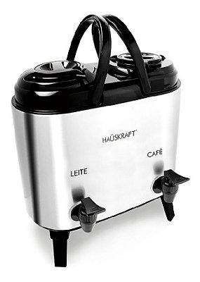Botijão Térmico Duplo 6 + 6 L Aço Inox Quente Frio Garrafão