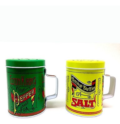 Saleiro E Pimenteiro Conjunto 2 Peças Retro Metal Prana