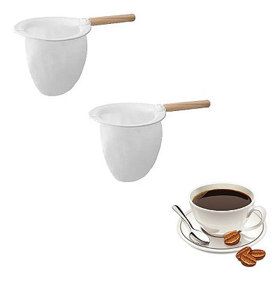 2 Coador Café Tecido 100% Algodão Diâmetro 11 Cm Tam M Stolf