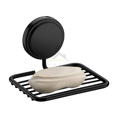 Saboneteira Porta Sabonete com Adesivo Norbond Preto Future