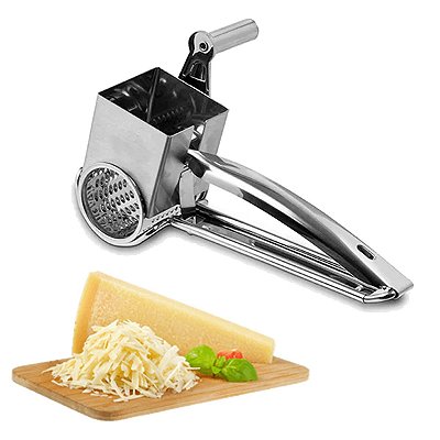 Ralador Para Queijo Presunto Manual Aço Inox Manivela Pizza